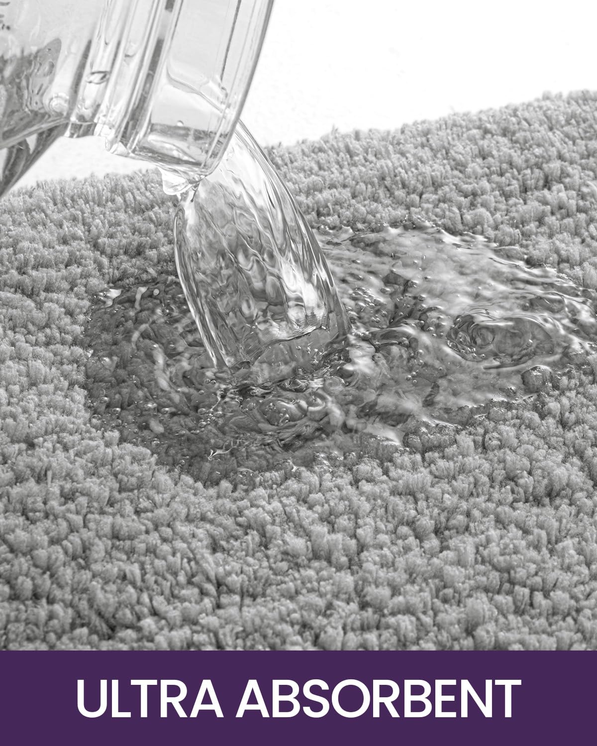 Dexi Bathroom Rug Mat, Extra Soft And Absorbent Bath Rugs, Washable Non-Slip Carpet Mat For Bathroom Floor, Tub, Shower Room, 36