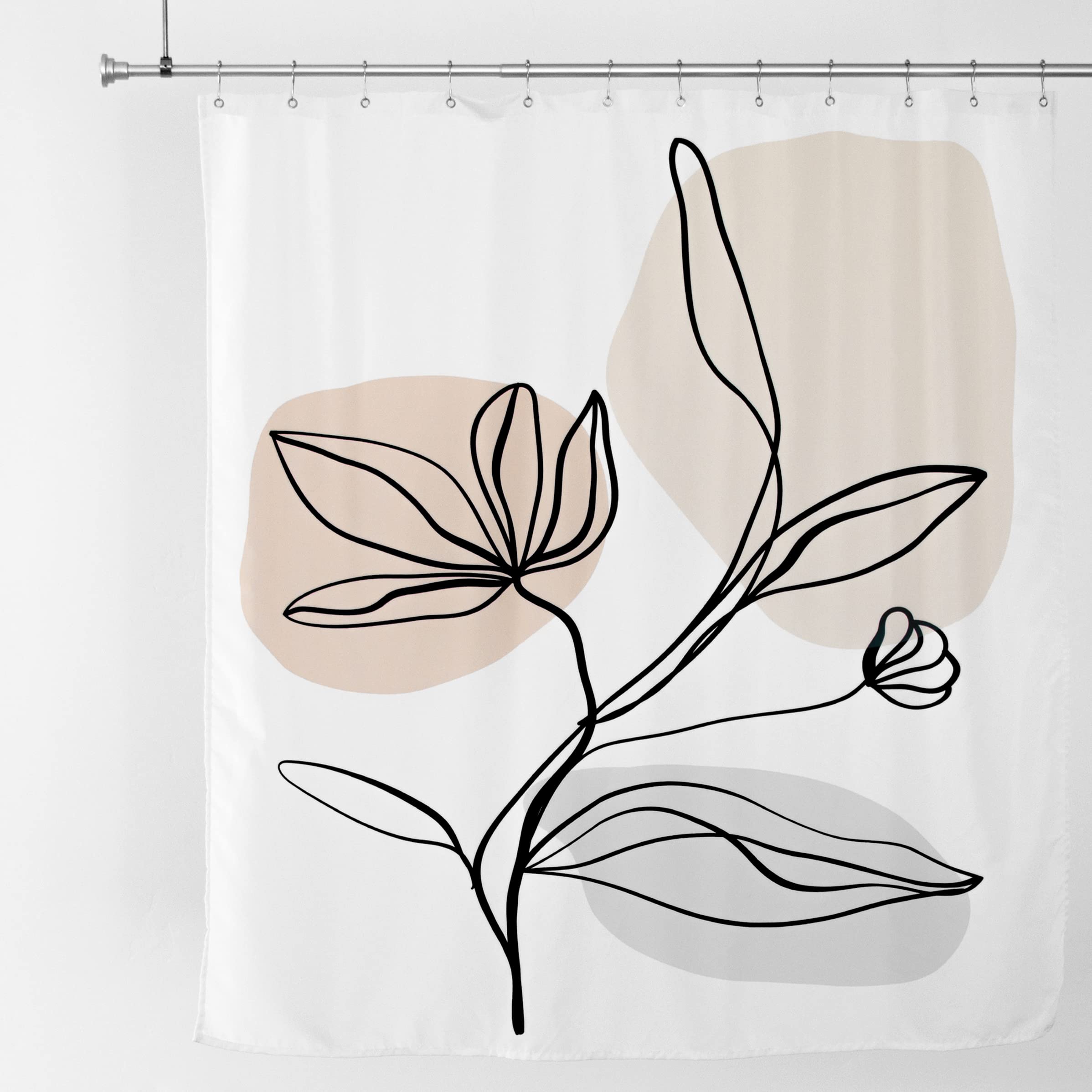 Shaina Sun and Arches Boho Shower Curtain 72 x 72 - Abstract and Minimalist Design - Waterproof Fabric - Aztec Southwest Artwork