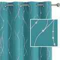 Smile Weaver Turquoise Blackout Curtains For Bedroom 108 Inch Long,Room Darkening Soft Thick Thermal Insulated Light Blocking Wi