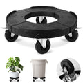 ToLanbbt Trash Can Dolly with 3 in Upgraded Wheels, 15-19 in Adjustable Round Furniture Dolly, Heavy Duty 480 LBS Drum Rolling B