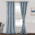 Jiuzhen Soft Velvet Curtains 108 Inch, Room Darkening Smooth Hand-Feeling Durable Curtains Thermal Insulated Privacy Protection