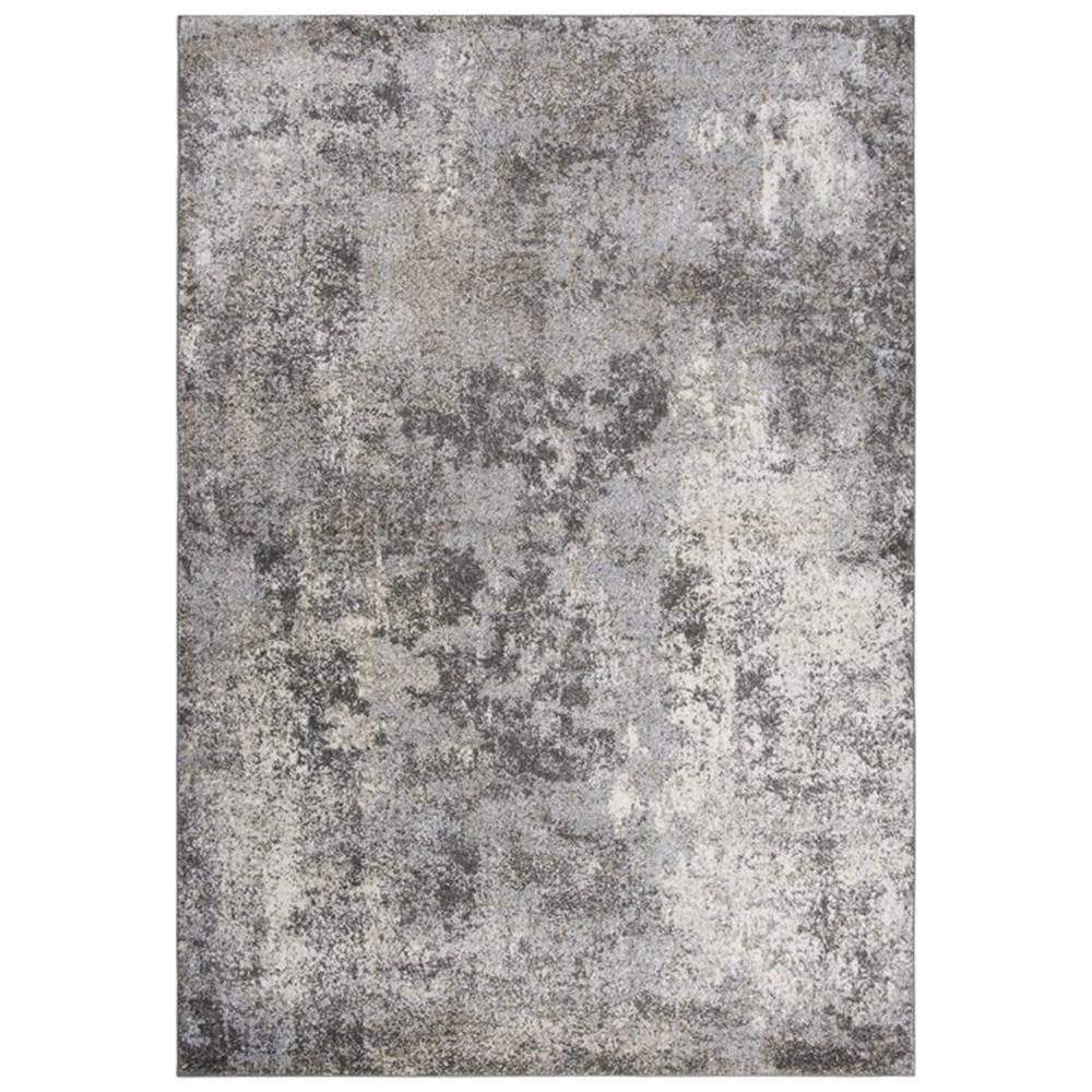 Alora Decor Venice 3'11" X 5'6" Abstract Silver/Gray/Taupe Power-Loomed Area Rug