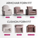 Paulato By Ga.I.Co. Chair Cover - Armchair Cover - Armchair Slipcover - Soft Fabric Slipcover - 1-Piece Form Fit Stretch Stylish