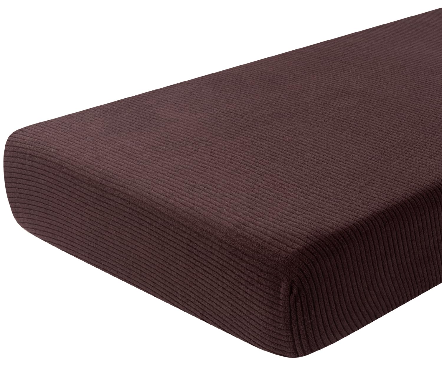 Searchi Stretch Jacquard Sofa Couch Cushion Covers Replacement Cushion Slipcovers Stretch Sofa Seat Cover Furniture Protector Sofa Slipcover Soft With Elastic Bottom(Large, Reddish Brown)