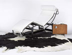 HomeRoots Black & White Cowhide, Microsuede 5' X 7' Black and White Cowhide Area Rug