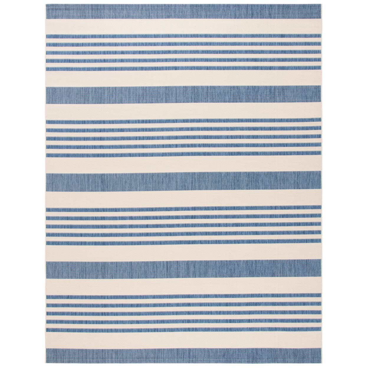 SAFAVIEH Courtyard Collection Area Rug - 8' x 10', Beige & Blue, Non-Shedding & Easy Care, Indoor/Outdoor & Washable-Ideal for P