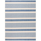 SAFAVIEH Courtyard Collection Area Rug - 8' x 10', Beige & Blue, Non-Shedding & Easy Care, Indoor/Outdoor & Washable-Ideal for P