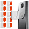Magnetic Remote Control Holder - 10 Pcs White Set for TV, Fan, and Air Conditioner Remotes - Wall Mount with Self-Adhesive Back 