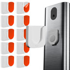 Magnetic Remote Control Holder - 10 Pcs White Set for TV, Fan, and Air Conditioner Remotes - Wall Mount with Self-Adhesive Back 