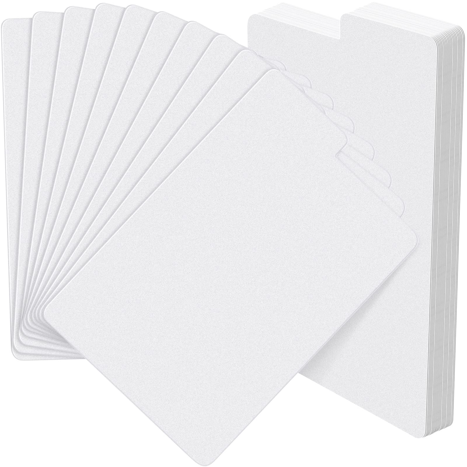 Henoyso 15 Pieces Comic Book Dividers With Tab White Frosted Card Separator Plastic Dividers For Comic Book Storage Boxes, 11.22
