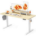 WALKINGDESK 55x24 Inches Electric Standing Desk with Drawer and Monitor Stand, Height Adjustable Stand up Desk for Home Office, 