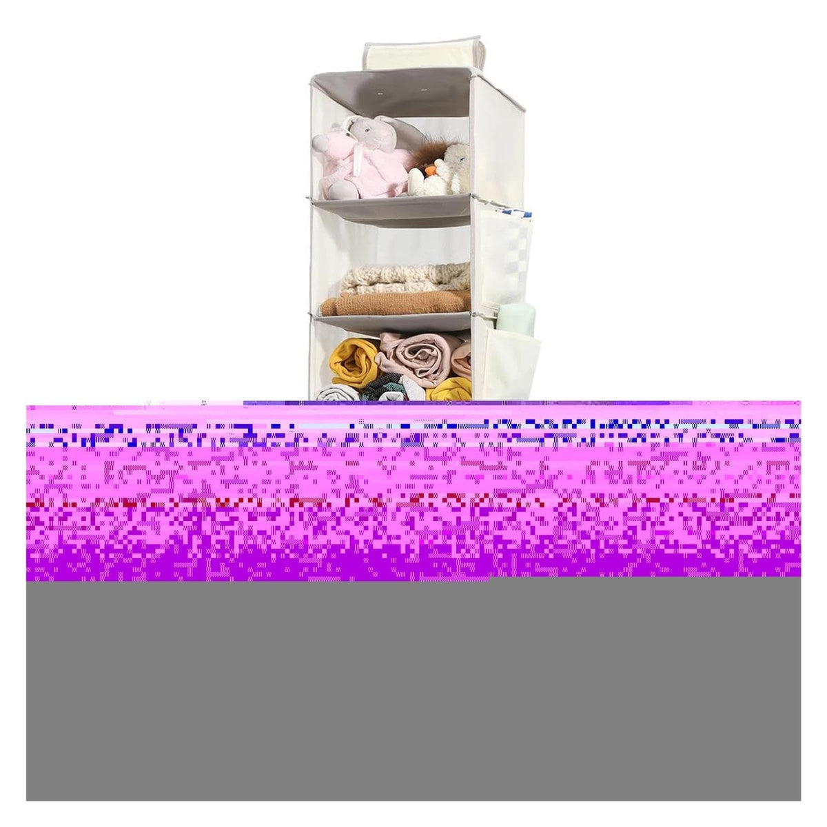 WEIJFRFJ Hanging Closet Organizer Fabric Storage Box