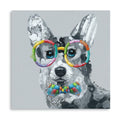 Yidepot Cute Corgi Dog Wall Art: Pet Puppy Posters for Bedroom 24x24 Funny Bathroom Wall Art Decor for dog lovers