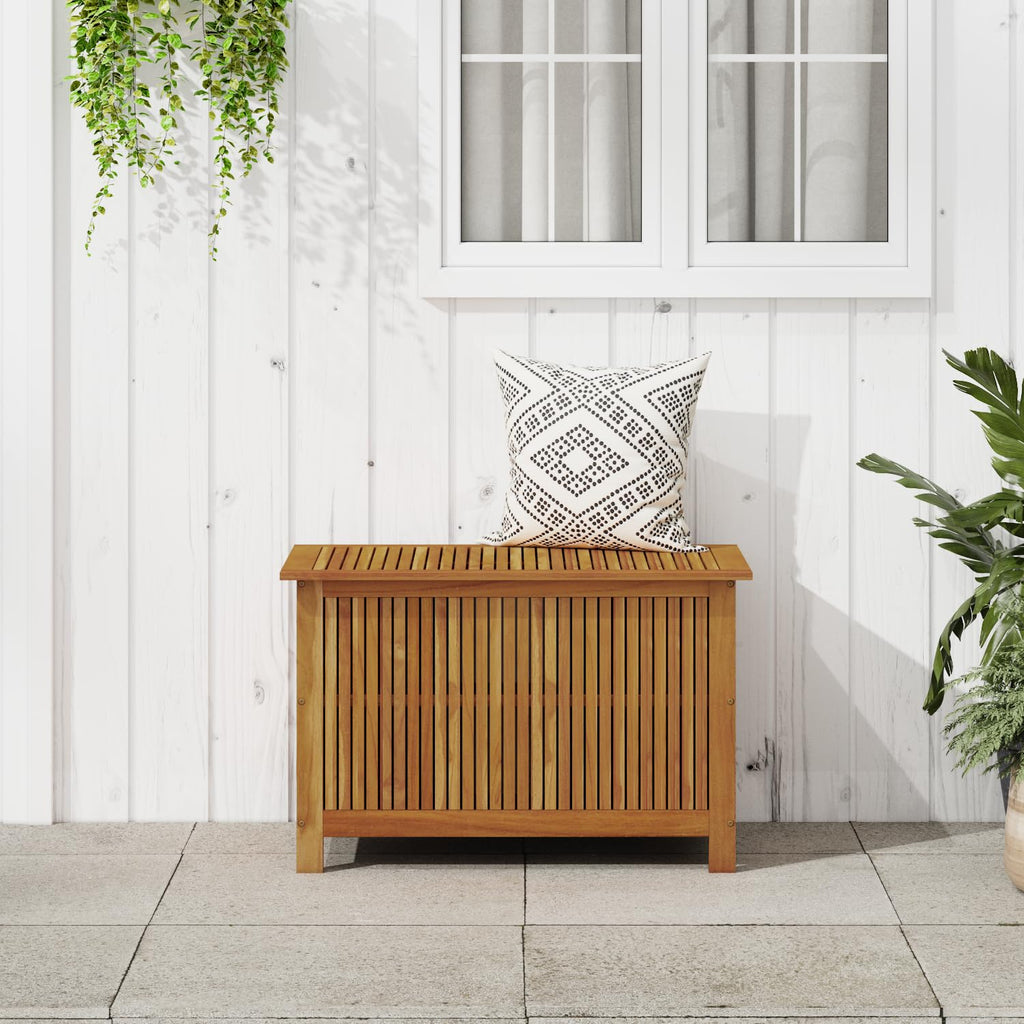 vidaXL Acacia Wood Patio Storage Box - Spacious, Water-Resistant Outdoor/Indoor Unit, Eco-Friendly, Easy Assembly, Brown
