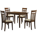 Monarch Specialties I 5 Piece Walnut Dining Set, Brown