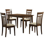 Monarch Specialties I 5 Piece Walnut Dining Set, Brown