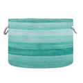 Large Storage Basket Teal Turquoise Green Wood Toy Storage Box Organizer Bins with Handles Laundry Hamper Basket for Home Decor