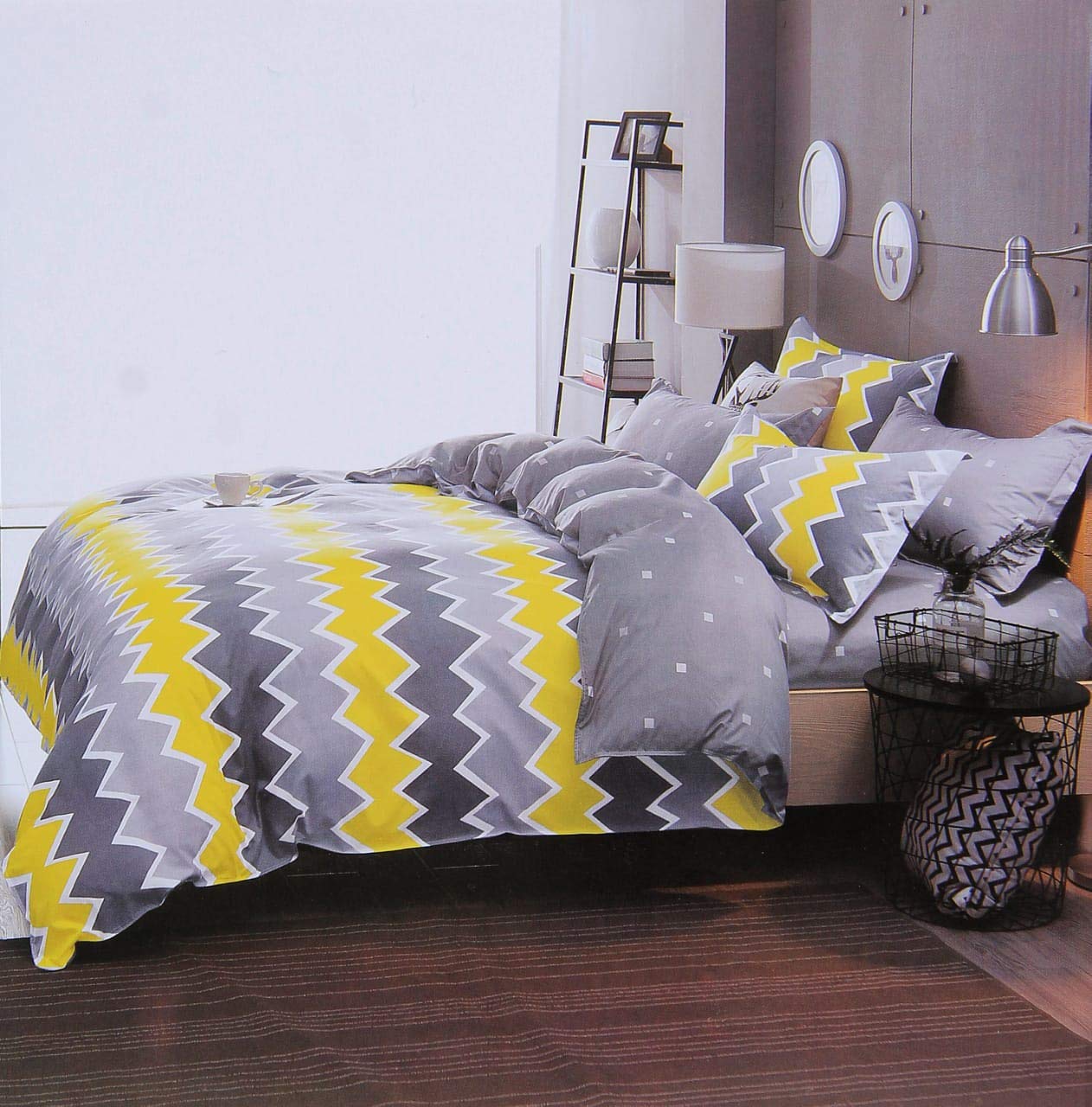 Magnetic Shadow All Weather Microfibre Single Comforter Set Duvet Set (Reversible, 120 Gsm)