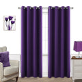 Dark Purple Curtains 84 Inch Length for Living Room 2 Panels Set Grommet Window Drapes Rich Royal Deep Purple Blackout Luxe Eleg