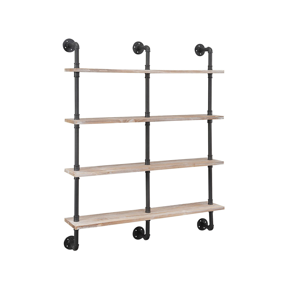 4D Concepts Claremont Industrial Piping Hang/Floor Double Wide 4 Shelf