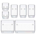 Aloxe Drawer Organizer Makeup Organizer Box Transparent Multipurpose Drawer Organisers Storage Box For Cosmetic, Jewellery, Offi