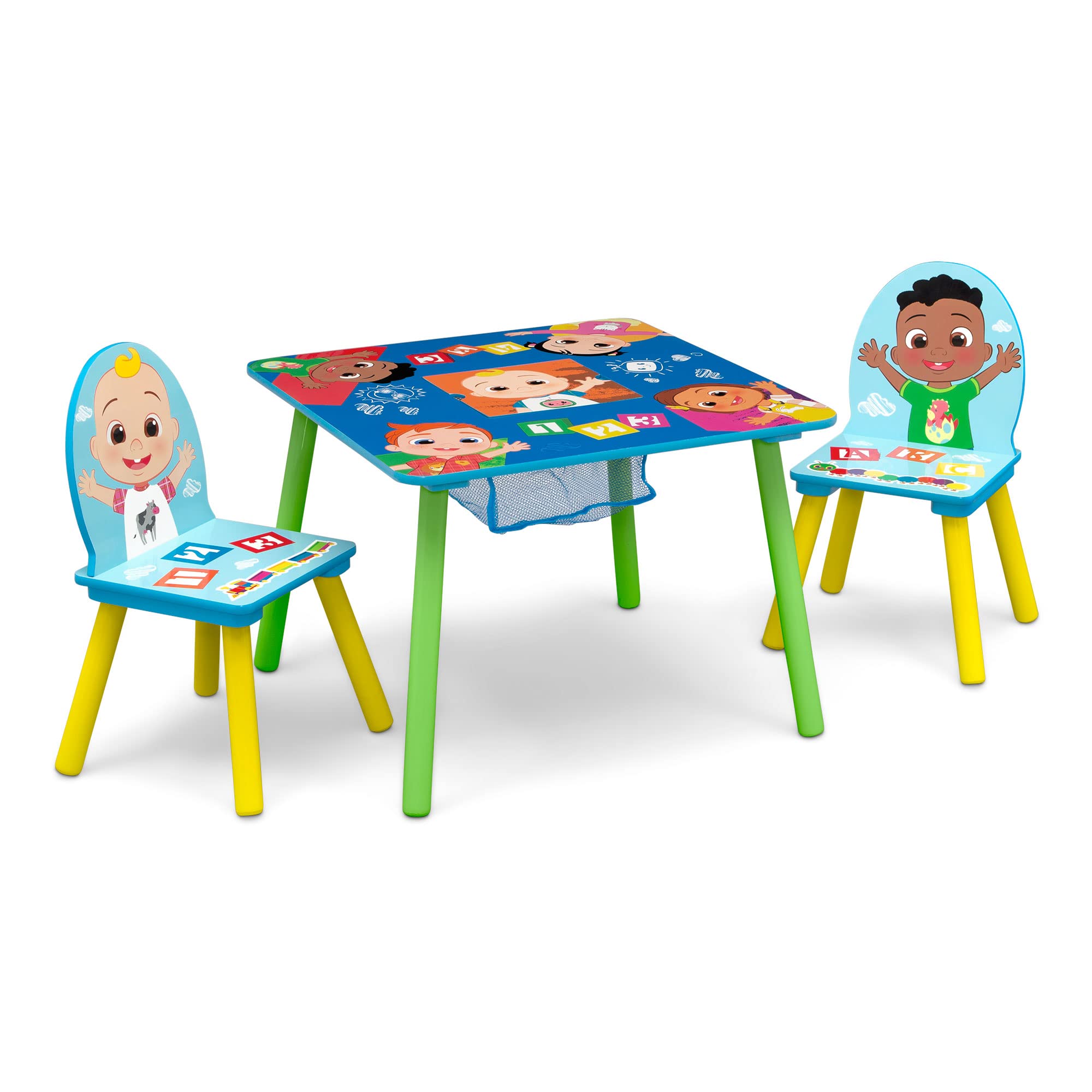 Delta Children Kids Table and Chair Set with Storage (2 Chairs Included) - Greenguard Gold Certified - Ideal for Arts & Crafts, 