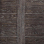 Steve Silver Hutchins Washed Espresso Wood 7-Piece Dining Set with 2 Upholstered Chairs