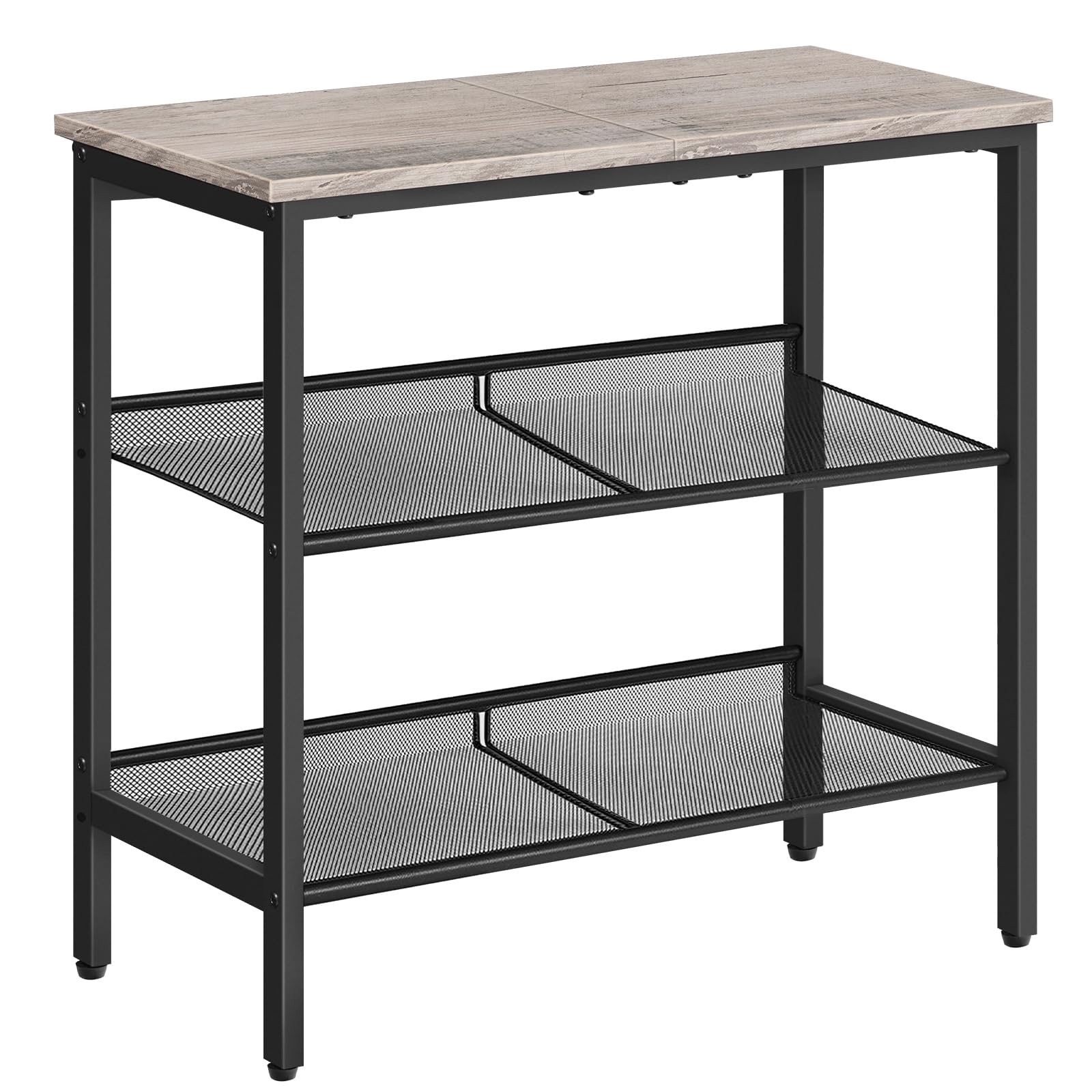 HOOBRO Side Table, 3-Tier Narrow End Table, Nightstand with 2 Flat or Slant Adjustable Shelves for Small Spaces, Hallway, Living