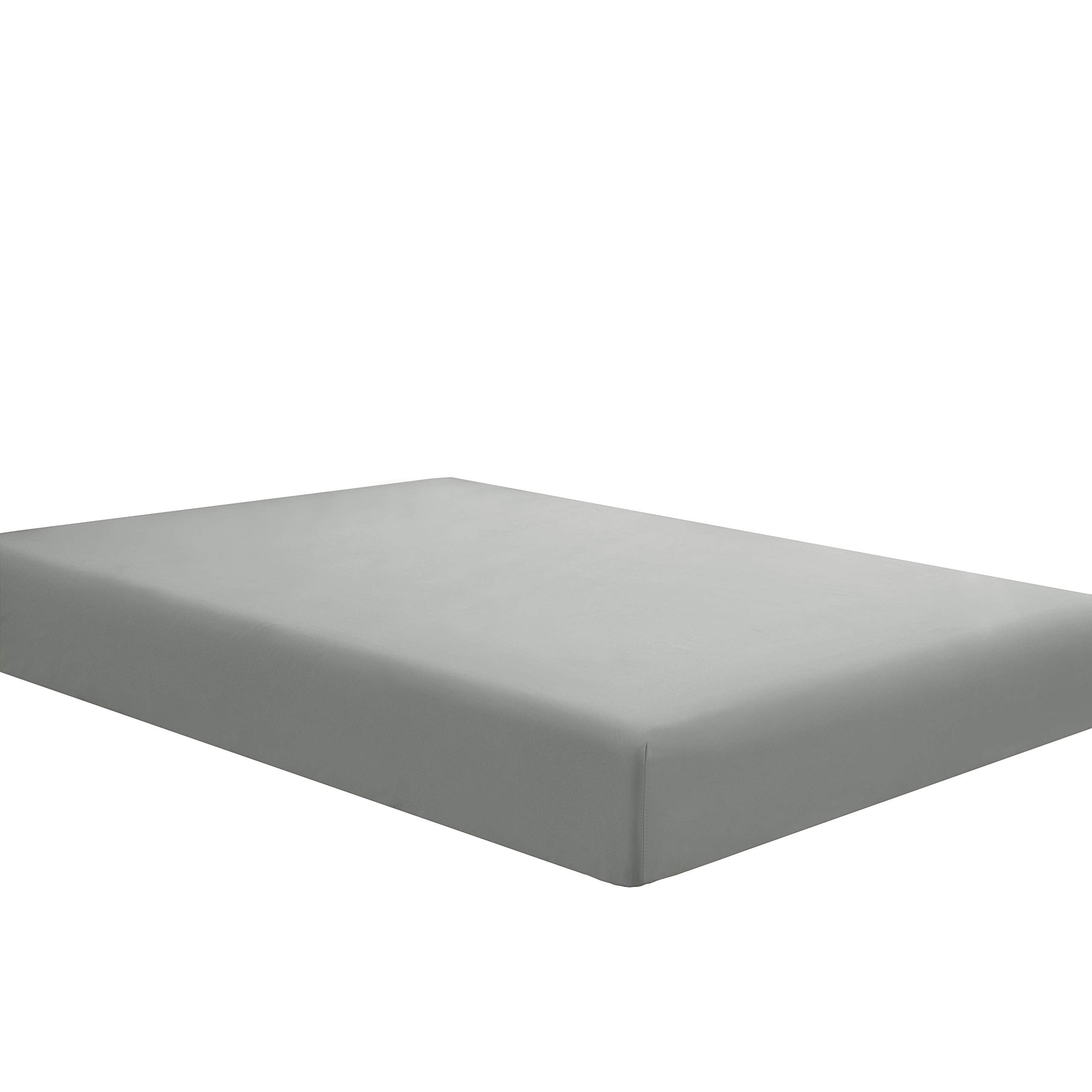 Sfoothome Twin Grey Fitted Sheet Only, Wrinkle Free - Brushed Microfiber Bed Sheet With Deep Pocket