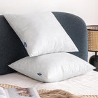 Miulee Pillow Inserts 20X20 Inch Set Of 2, Polycotton Mix Feather Throw Pillow Inserts, 20 Inch Square Decorative Couch And Sofa