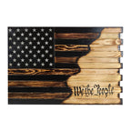 American Furniture Classics Model Lrgwtp Large American Hybrid Flag Burnished With We The People Logo Wall Hanging Gun Concealment With Two Secret Compartments