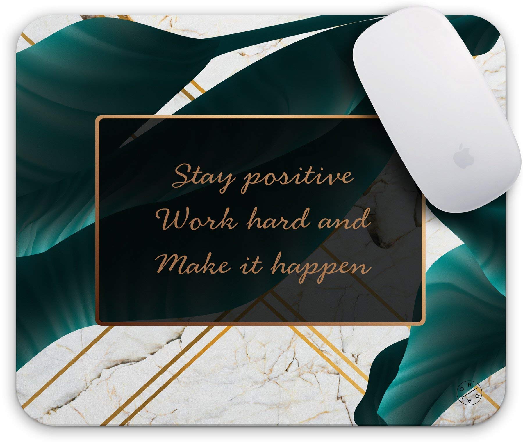 Oriday Gaming Mouse Pad Custom, Stay Positive Work Hard And Make It Happen Motivational Sign Inspirational Quote Mouse Pad Quote