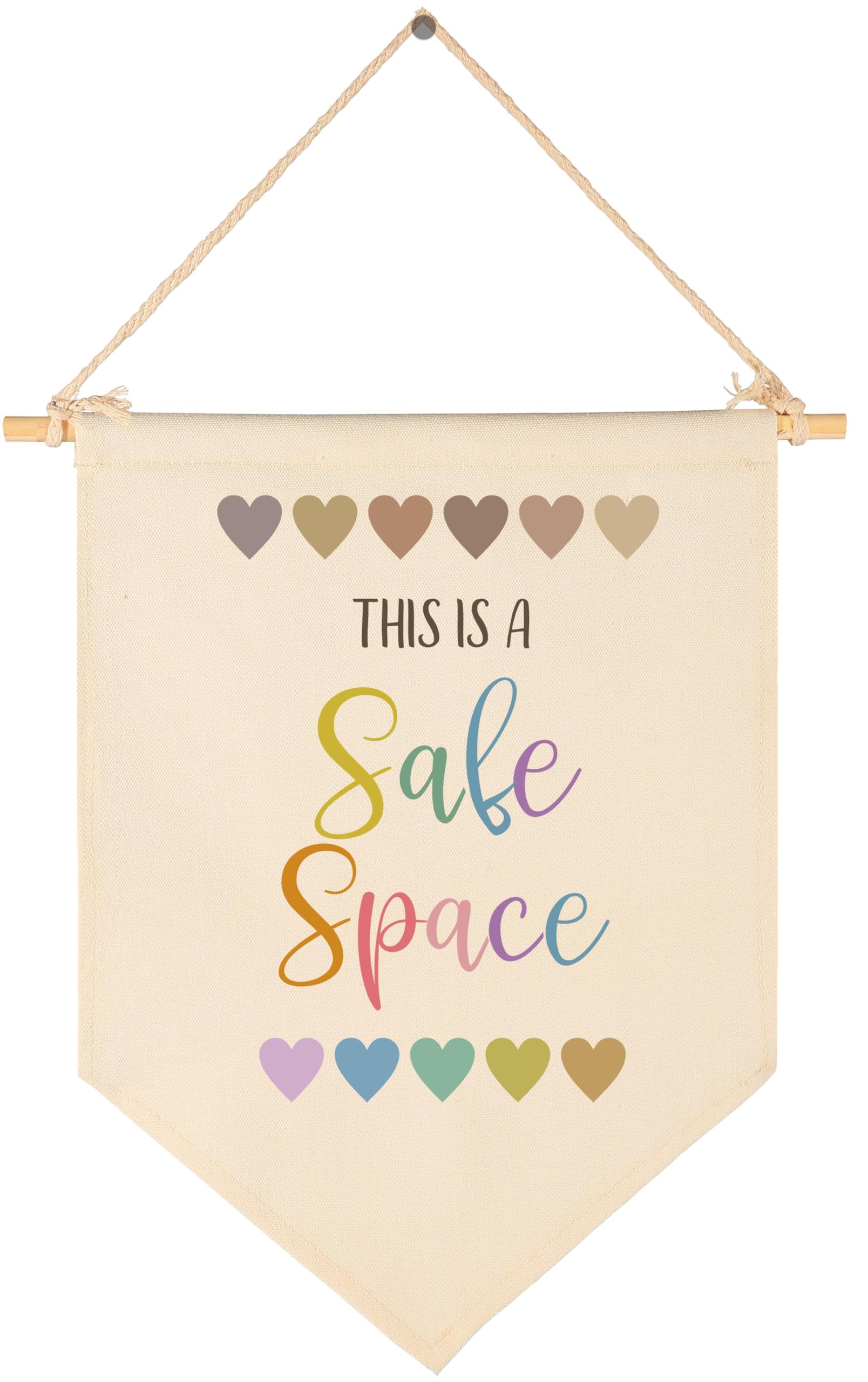 This is A Safe Space-School Counselor Office Sign Decor,Therapy Office Decor,Stress Mangement,Self Care,Mental Health Pennant-Nu