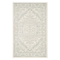 SAFAVIEH Adirondack Collection Area Rug - 6 Square, Ivory & Slate, Oriental Medallion Design, Non-Shedding & Easy Care, Ideal f