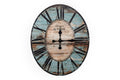 Oval Turquoise Wood Wall Clock