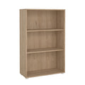 Adjustable 3 Shelf Bookcase, Open Storage Home Office Bookshelf, Jackson Hickory