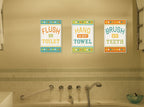 Stupell Home D  Cor Hang Up Your Towel Colorful Bathroom Wall Plaque, 10 X 0.5 X 15, Proudly Made In Usa