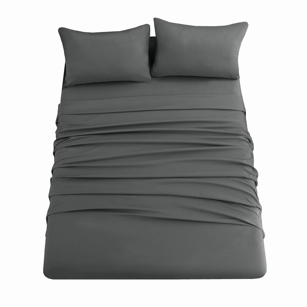 Ghooss Bed Sheet Set-1 Flat Sheet,1 Fitted Sheet And 2 Pillowcases,100% Microfiber Luxury Bedding-Deep Pocket,Wrinkle & Fade Fre