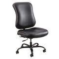Safco Products 3592BL Optimus Big and Tall Swivel Desk Task Office Chair, Black Vinyl Seat, Wheels, 25" W x 25" D x 45.5" H, 400 lbs. Weight Capacity, Great for Home Office