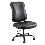 Safco Products 3592BL Optimus Big and Tall Swivel Desk Task Office Chair, Black Vinyl Seat, Wheels, 25" W x 25" D x 45.5" H, 400 lbs. Weight Capacity, Great for Home Office