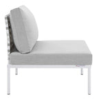 Modway EEI-4957-TAU-GRY Harmony Outdoor Patio Aluminum Armless Chair, Taupe Gray