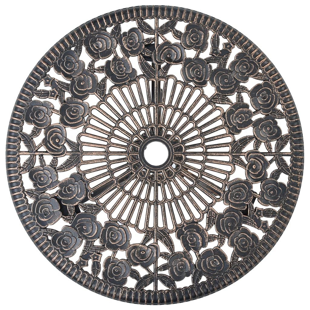 vidaXL Patio Bistro Set 3 Piece, Garden Table and Chair for Backyard, Bistro Table Set for Park Yard Front Porch Furniture, Cast Aluminum