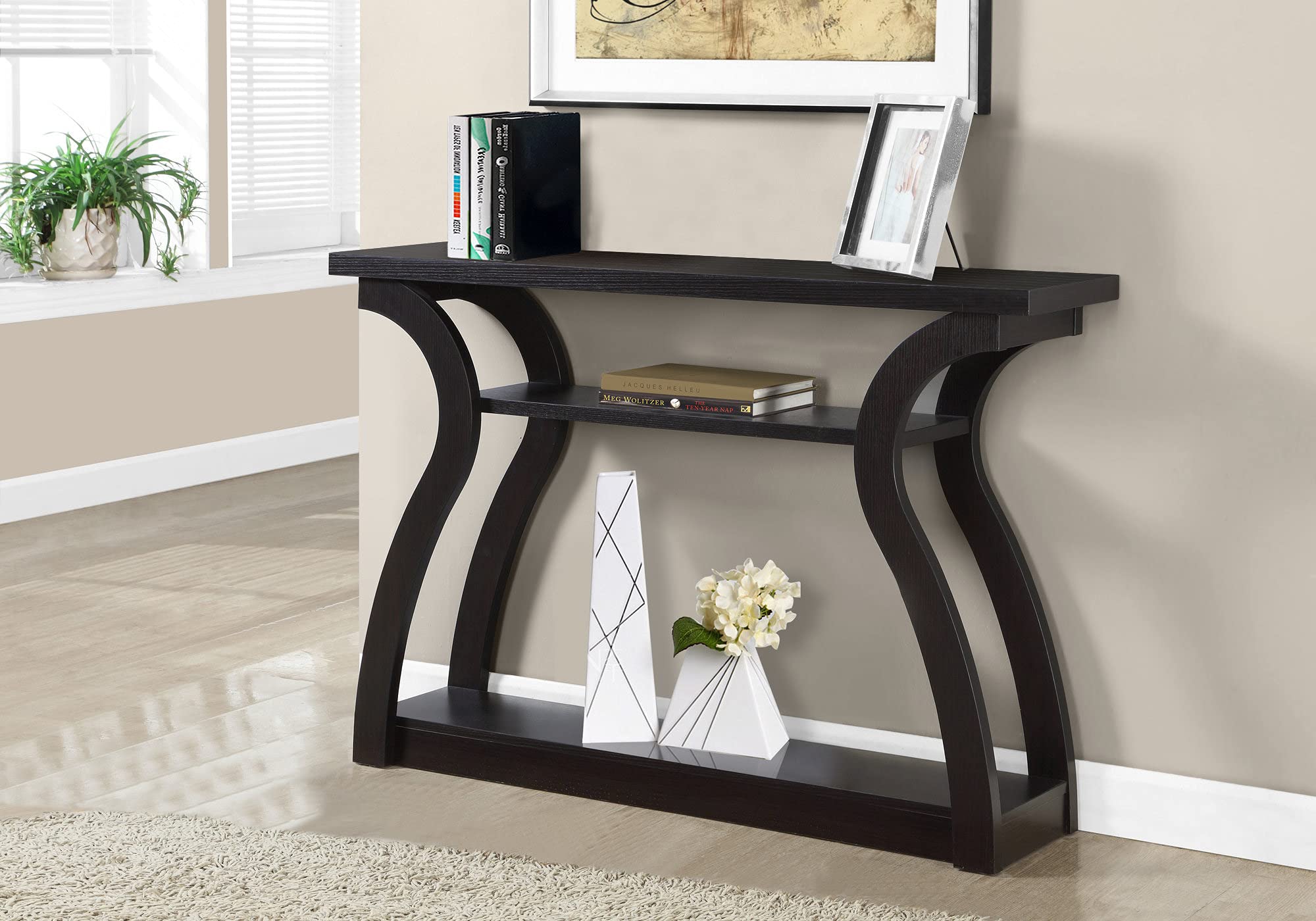 Monarch Specialties 47&quot; Console Table - Sleek And Modern Accent Table For Your Home (Cappuccino/Dark Brown/Espresso)