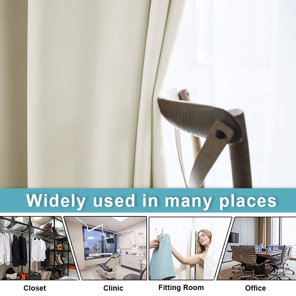 Ryb Home Blackout Curtains 108 Inches Long Portable Privacy Curtains Screen Partitions For Patio Sliding Glass Door Office Parlo