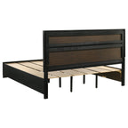 Coaster Home Furnishings Miranda Contemporary 5-Piece Bedroom Set Eastern King Size Storage Panel Bed Frame 50-inch Headboard Black 206361KE-S5