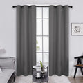 Deconovo Room Darkening Thermal Insulated Grommet Blackout Window Curtain for Living Room, Light Grey, 42x95 Inch, 1 Panel