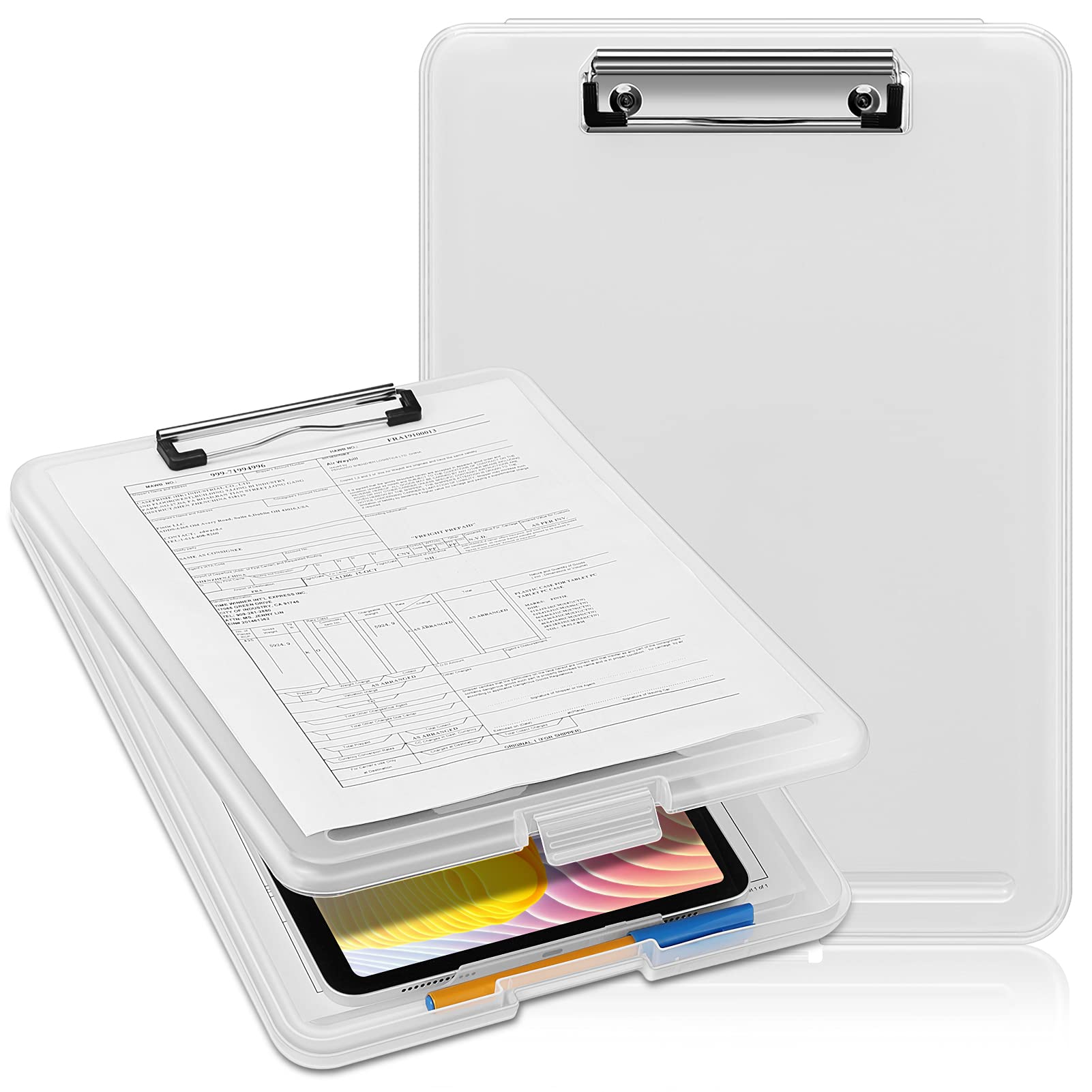 Sithon Nursing Clipboard With Storage, Heavy Duty Portable Writing Clipboard With Compartment Organizer For Nurse Doctor Medical