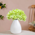 Cherica 20 Pcs Green Hydrangea Artificial Flowers Bulk, Faux Hydrangea Flowers Heads, Artificial Fake Silk Hydrangea Flowers Wit