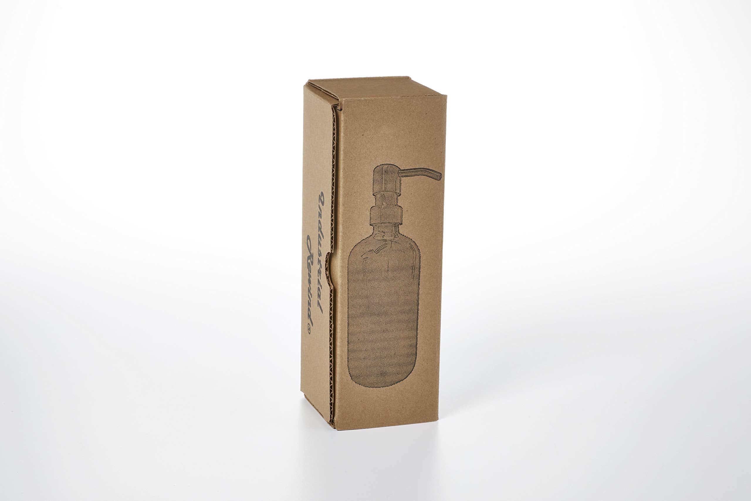 Amber Glass With Oil Rubbed Bronze Soap Dispenser Pump With Coaster For Non Slip Bottom/Countertop Protector - 16Oz Glass Boston