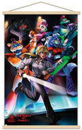 Trends International Five Nights at Freddys: Security Breach - Group Wall Poster, 22.375 x 34, Print and Beechwood Hanger Bundl